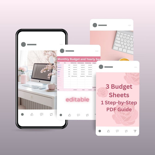 Cute Budget & Savings Tracker for Girls | Aesthetic Spreadsheet
